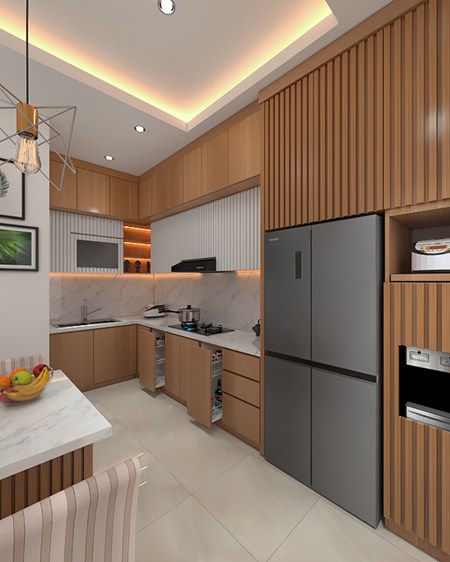Kitchen set Motif Serat Kayu