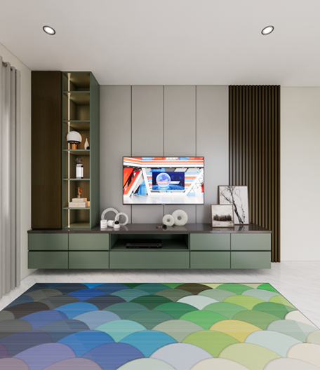 Backdrop TV Hijau Sage