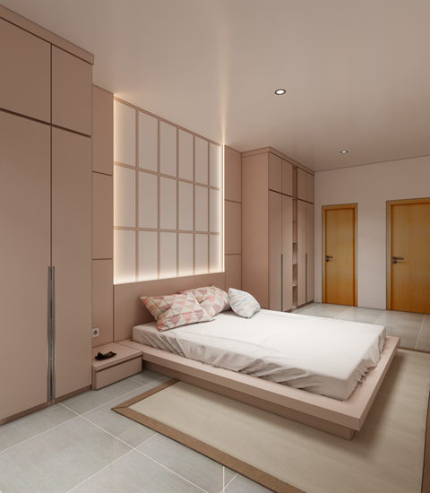 Kamar Tidur Nuansa Jepang Dengan Warna Yang Soft